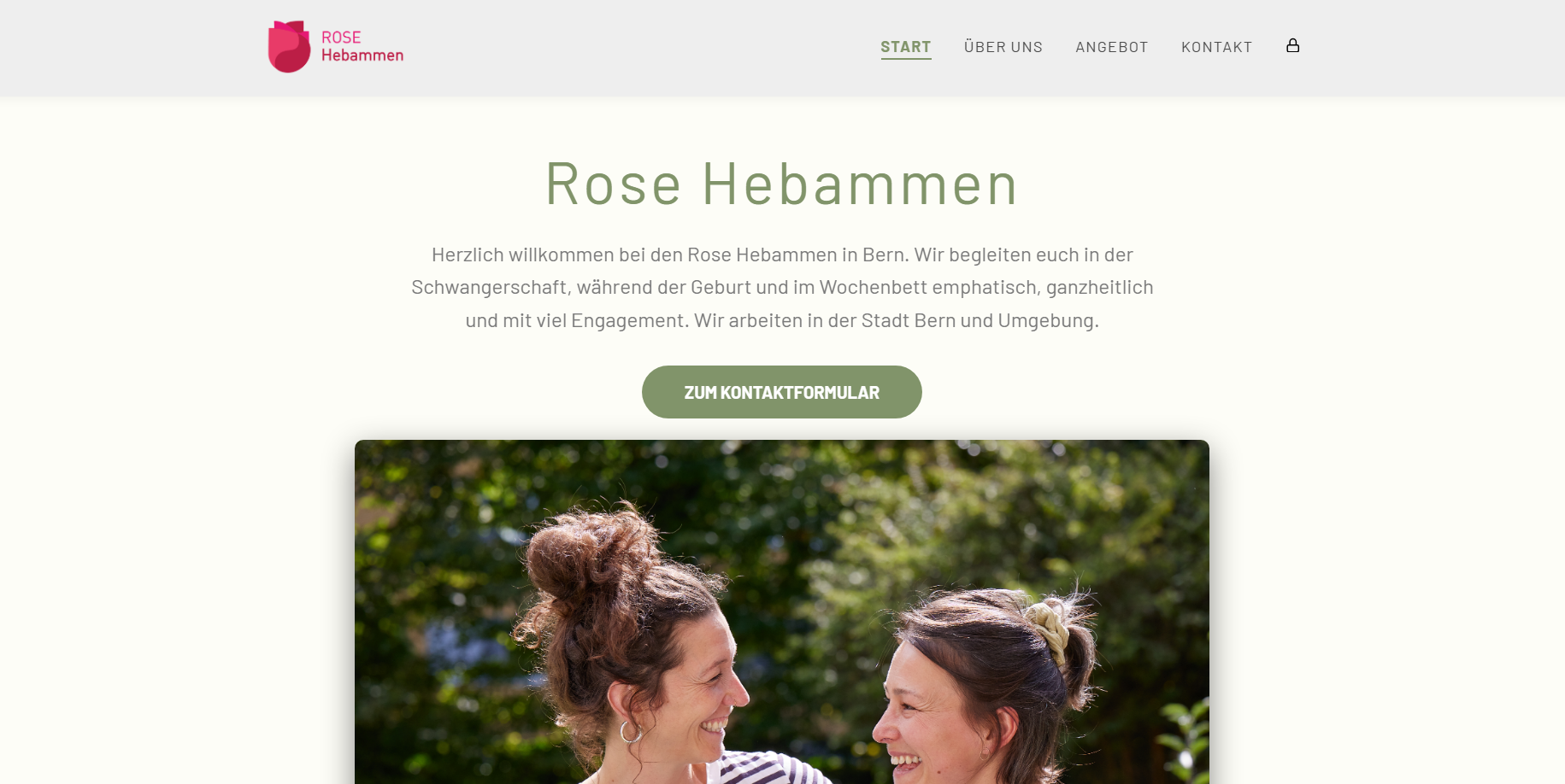 Rosehebammen website screenshot